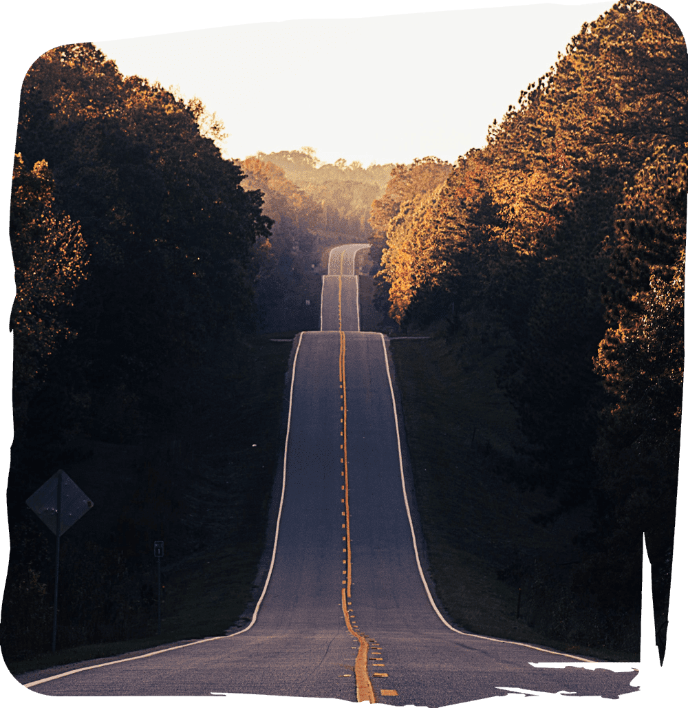 A road with many hills